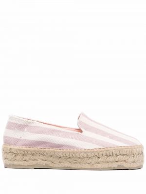 Plattform stripete espadrillos Manebi lilla