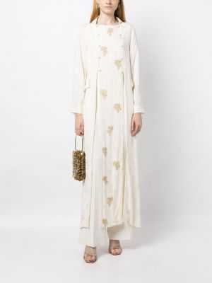 Sukienka midi z cekinami Shatha Essa biała