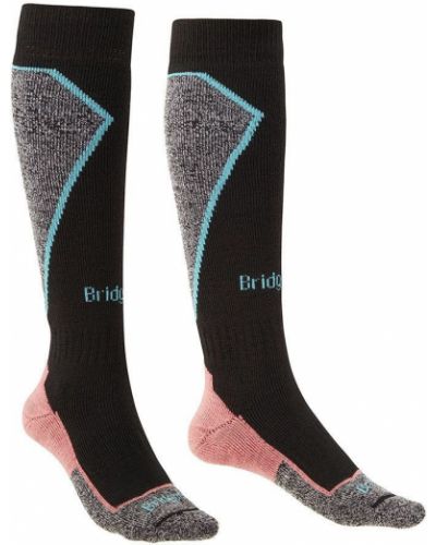 Чорапи от мерино вълна Bridgedale черно