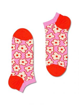 Skarpety w kwiatki Happy Socks różowe