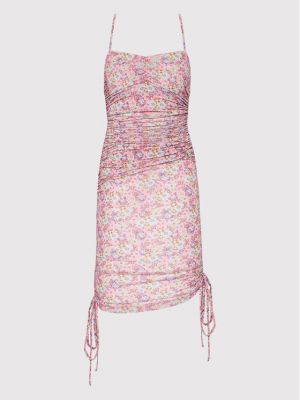 Slim fit šaty Chiara Ferragni růžové