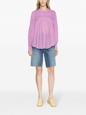 Medvilninė marškiniai Marant Etoile violetinė