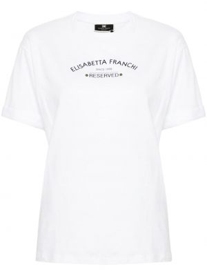 T-shirt en coton à imprimé Elisabetta Franchi