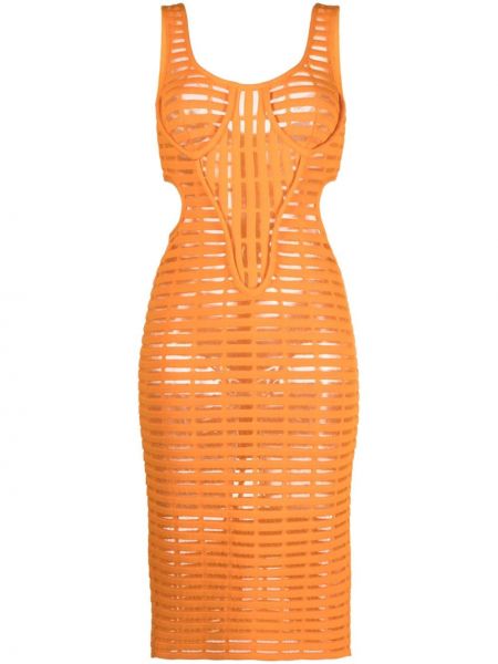 Πλεκτή φόρεμα Genny πορτοκαλί