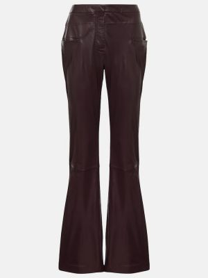 Pantalon en cuir large Altuzarra violet