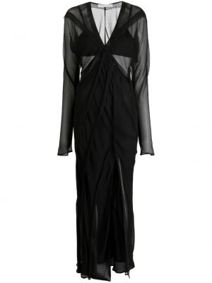 Прозрачна макси рокля Rachel Gilbert черно
