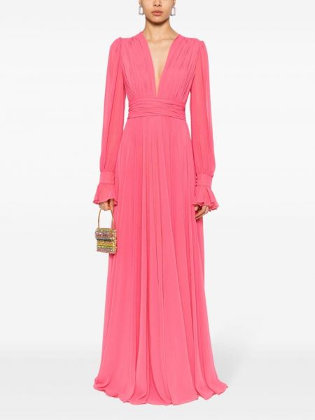 Plisované večerní šaty Blanca Vita růžové
