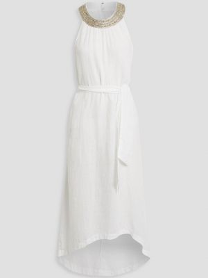 Льняное платье миди 120% Lino белое