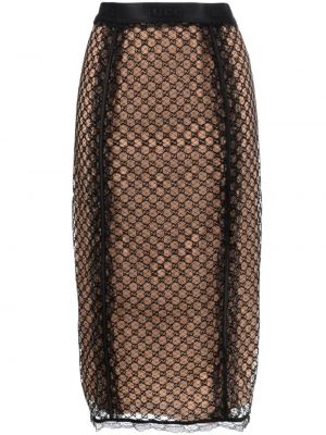 Puzdrová sukňa so sieťovinou Gucci