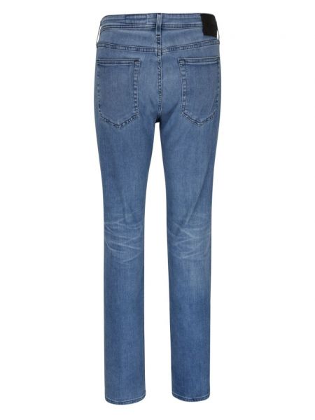 Medvilninės skinny fit džinsai slim fit Ag Jeans mėlyna