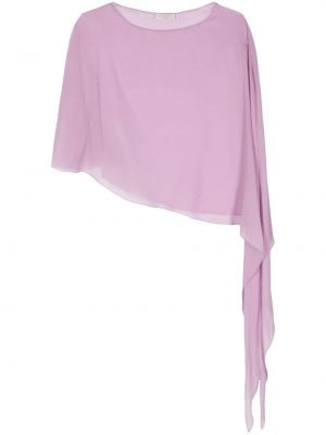 Асиметрична копринена блуза Antonelli виолетово