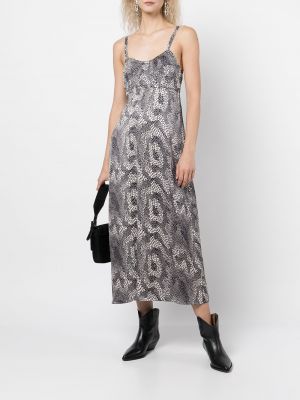 Vestido con estampado con estampado abstracto Isabel Marant negro