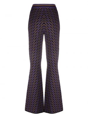 Žakárové kalhoty Dvf Diane Von Furstenberg fialové