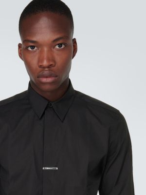 Camicia di cotone in tessuto jacquard Givenchy nero