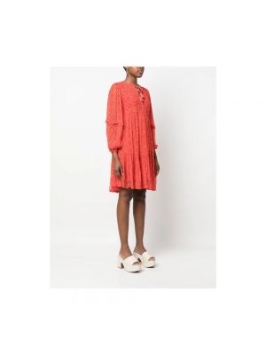 Sukienka mini plisowana Moliin czerwona