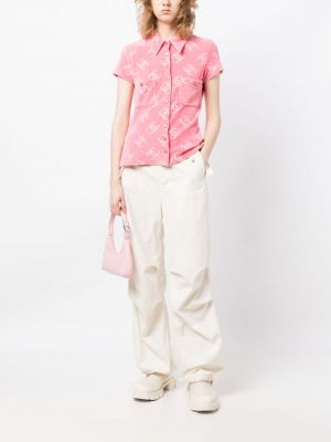 Aksamitna koszula Chanel Pre-owned różowa