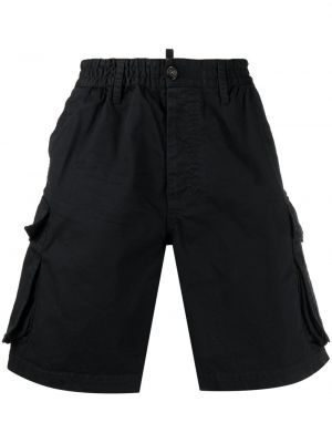 Pantalones cortos cargo con botones Dsquared2 negro