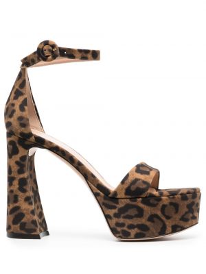 Sandale mit print mit leopardenmuster Gianvito Rossi