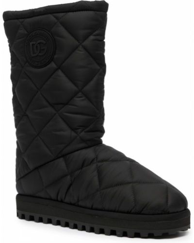 Prošívané sněžné boty Dolce & Gabbana černé