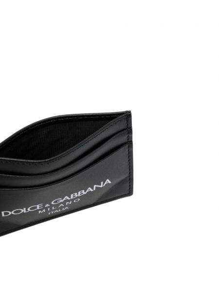 Portafoglio di pelle Dolce & Gabbana nero