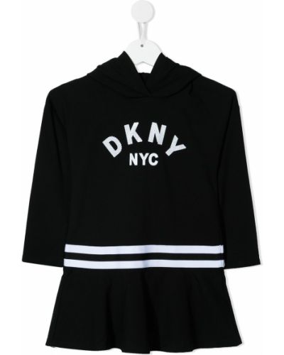 Printti pitkä mekko tytöille Dkny Kids musta