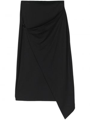 Jupe longue taille haute asymétrique Calvin Klein noir
