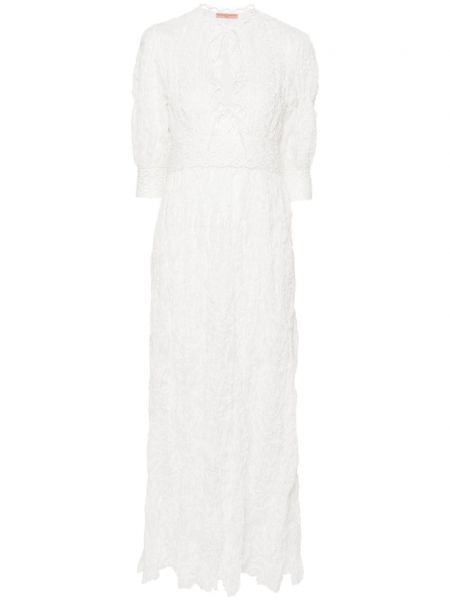 Maksi haljina s cvjetnim printom Ermanno Scervino bijela