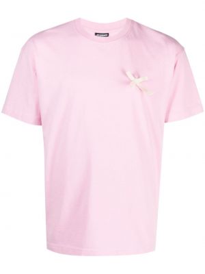 Bombažna majica Jacquemus roza
