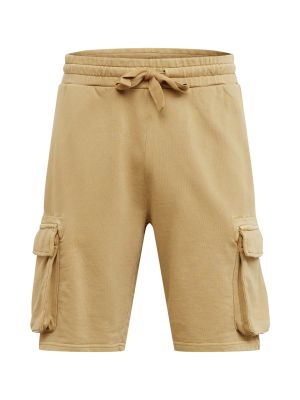 Pantaloni cargo Knowledgecotton Apparel, beige