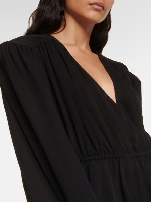 Rochie de mătase asimetrică Wardrobe.nyc negru