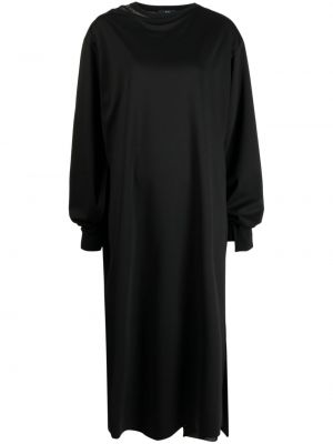 Sukienka midi bawełniana z długim rękawem z poliestru Ys - сzarny