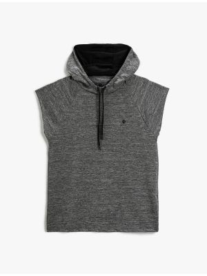 Sportiska stila t-krekls bez piedurknēm ar kapuci Koton