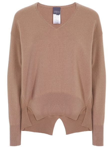 Кашемировый пуловер Lorena Antoniazzi коричневый