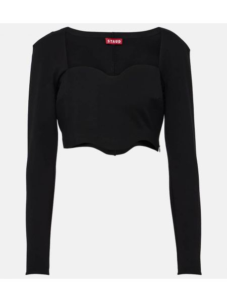 Crop top Staud svart