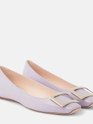Lakkozott bőr balerina cipők Roger Vivier lila