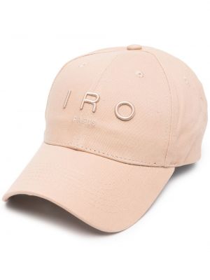 Haftowana czapka z daszkiem Iro beżowa