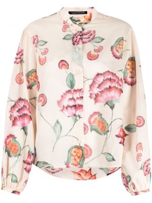 Блузка в цветочный принт Luisa Cerano, розовая