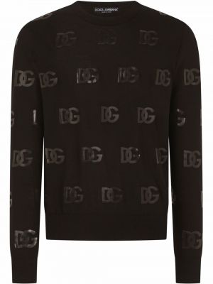 Pailletten pullover Dolce & Gabbana schwarz