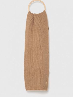 Бежевый однотонный шерстяной шарф Granadilla