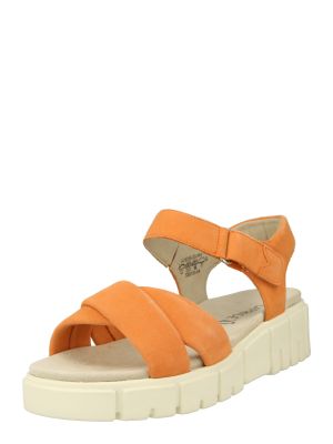 Sandale od brušene kože Caprice narančasta
