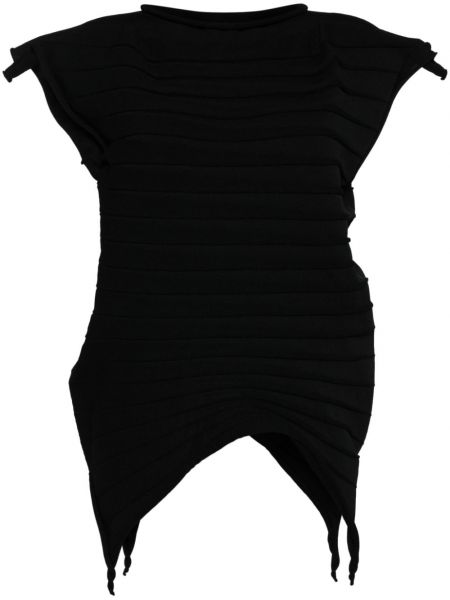 Плисирана асиметрична блуза Pleats Please Issey Miyake черно