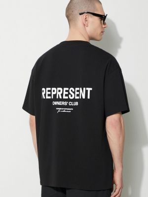 Pamučna majica Represent crna