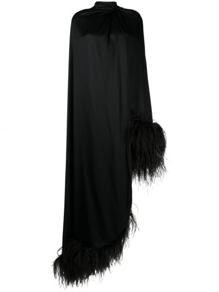 Asymetrický saténový kabát Rachel Gilbert čierna