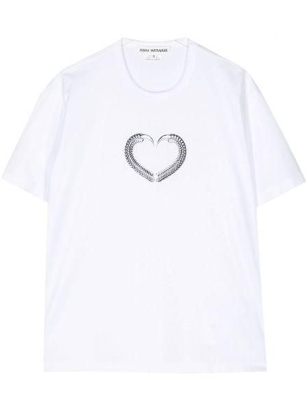 Памучна тениска с принт Junya Watanabe бяло