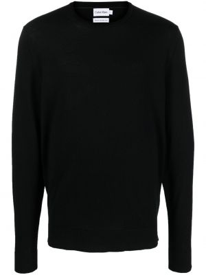 Maglione con scollo tondo Calvin Klein nero