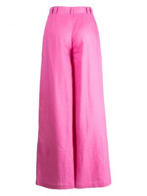Spodnie relaxed fit Cynthia Rowley różowe