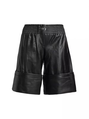 Черные кожаные шорты Brandon Maxwell