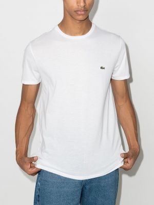 T-shirt brodé Lacoste blanc