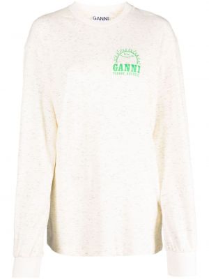 Bavlnené tričko s potlačou Ganni