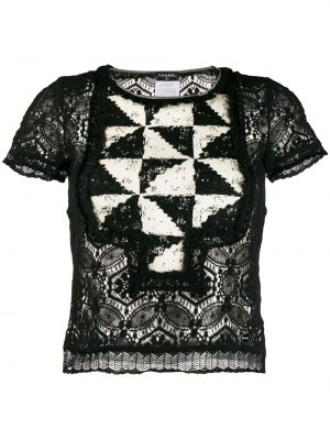 Blusa con estampado geométrico Chanel Pre-owned negro